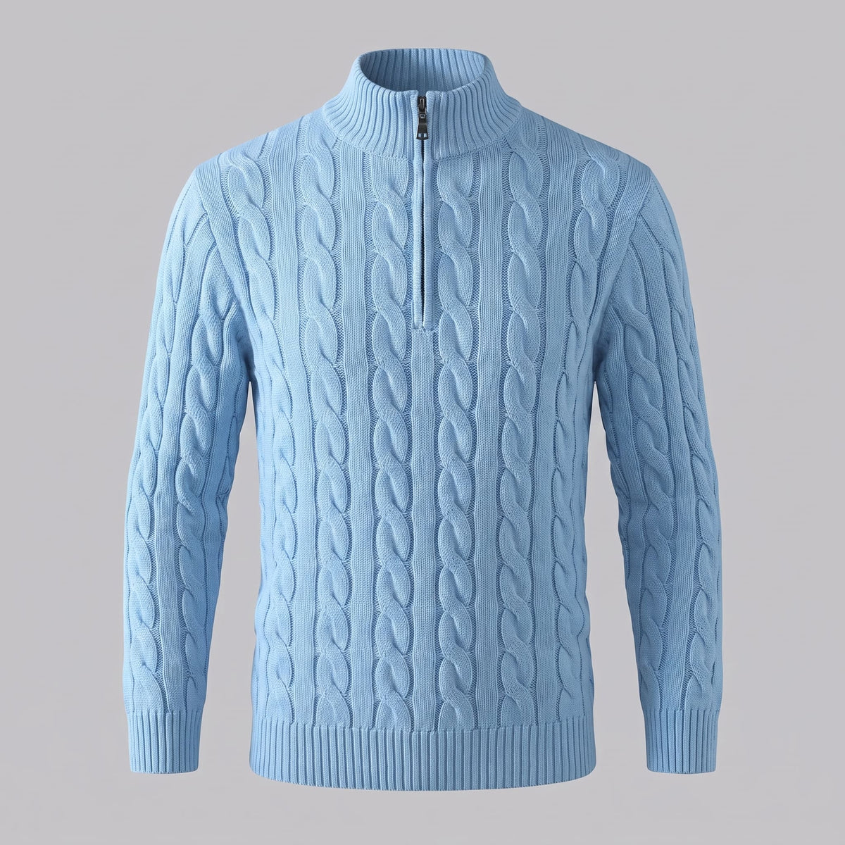 Edison Cable Knit Half Zip Sweater