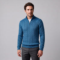 Edison Cable Knit Half Zip Sweater
