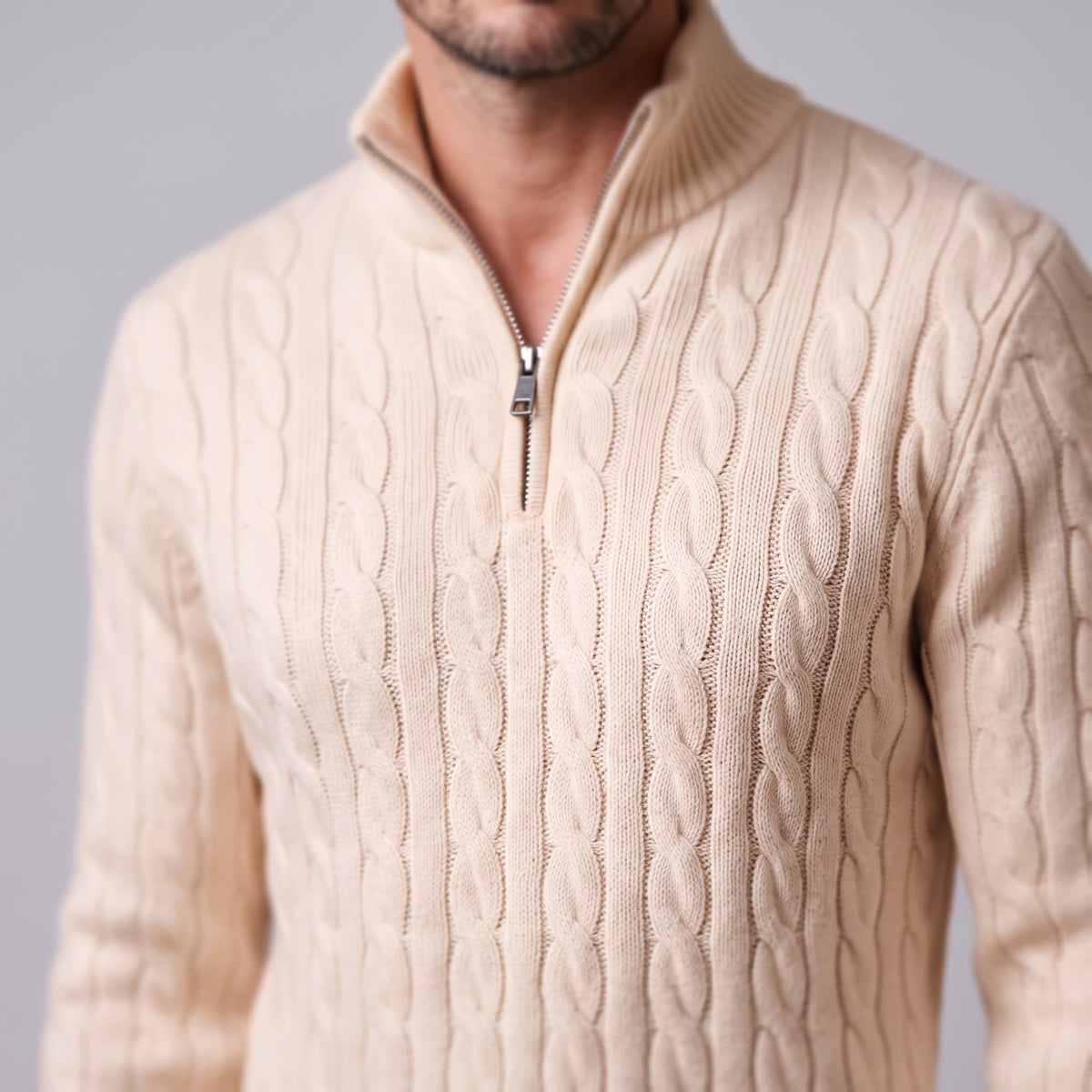 Edison Cable Knit Half Zip Sweater_27