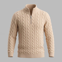 Edison Cable Knit Half Zip Sweater
