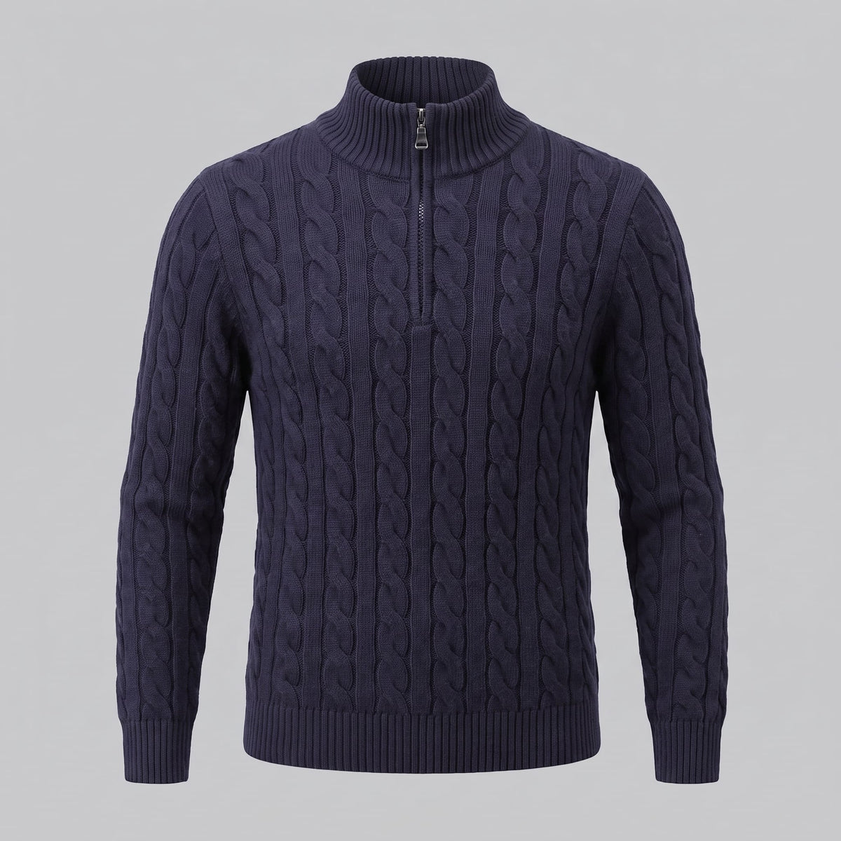 Edison Cable Knit Half Zip Sweater