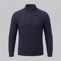 Edison Cable Knit Half Zip Sweater