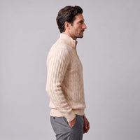 Edison Cable Knit Half Zip Sweater