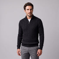 Edison Cable Knit Half Zip Sweater