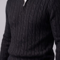 Edison Cable Knit Half Zip Sweater