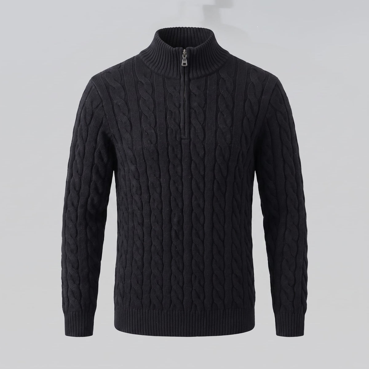Edison Cable Knit Half Zip Sweater