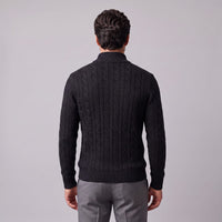 Edison Cable Knit Half Zip Sweater