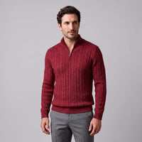 Edison Cable Knit Half Zip Sweater