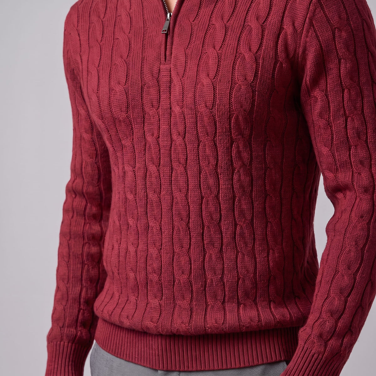 Edison Cable Knit Half Zip Sweater_37