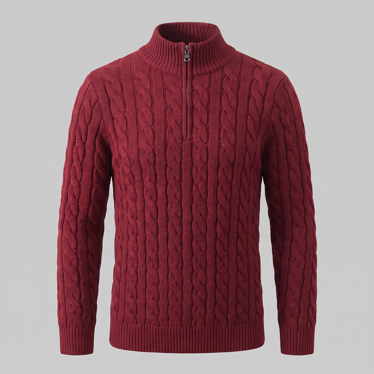 Edison Cable Knit Half Zip Sweater_38
