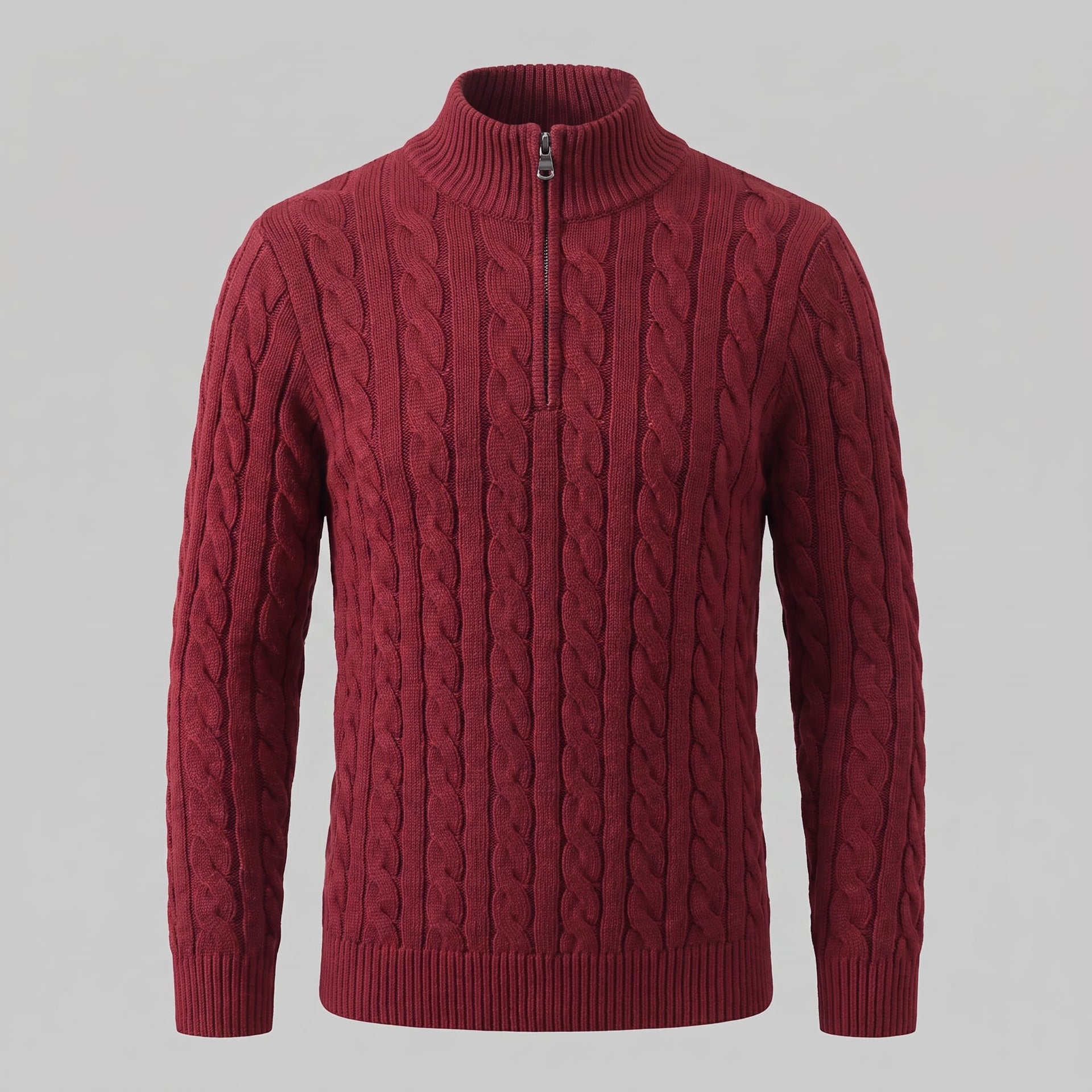 Edison Cable Knit Half Zip Sweater