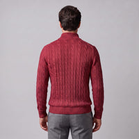 Edison Cable Knit Half Zip Sweater