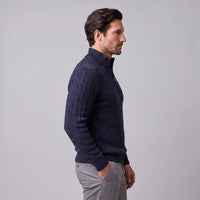 Edison Cable Knit Half Zip Sweater