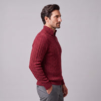 Edison Cable Knit Half Zip Sweater