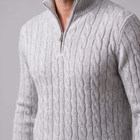 Edison Cable Knit Half Zip Sweater