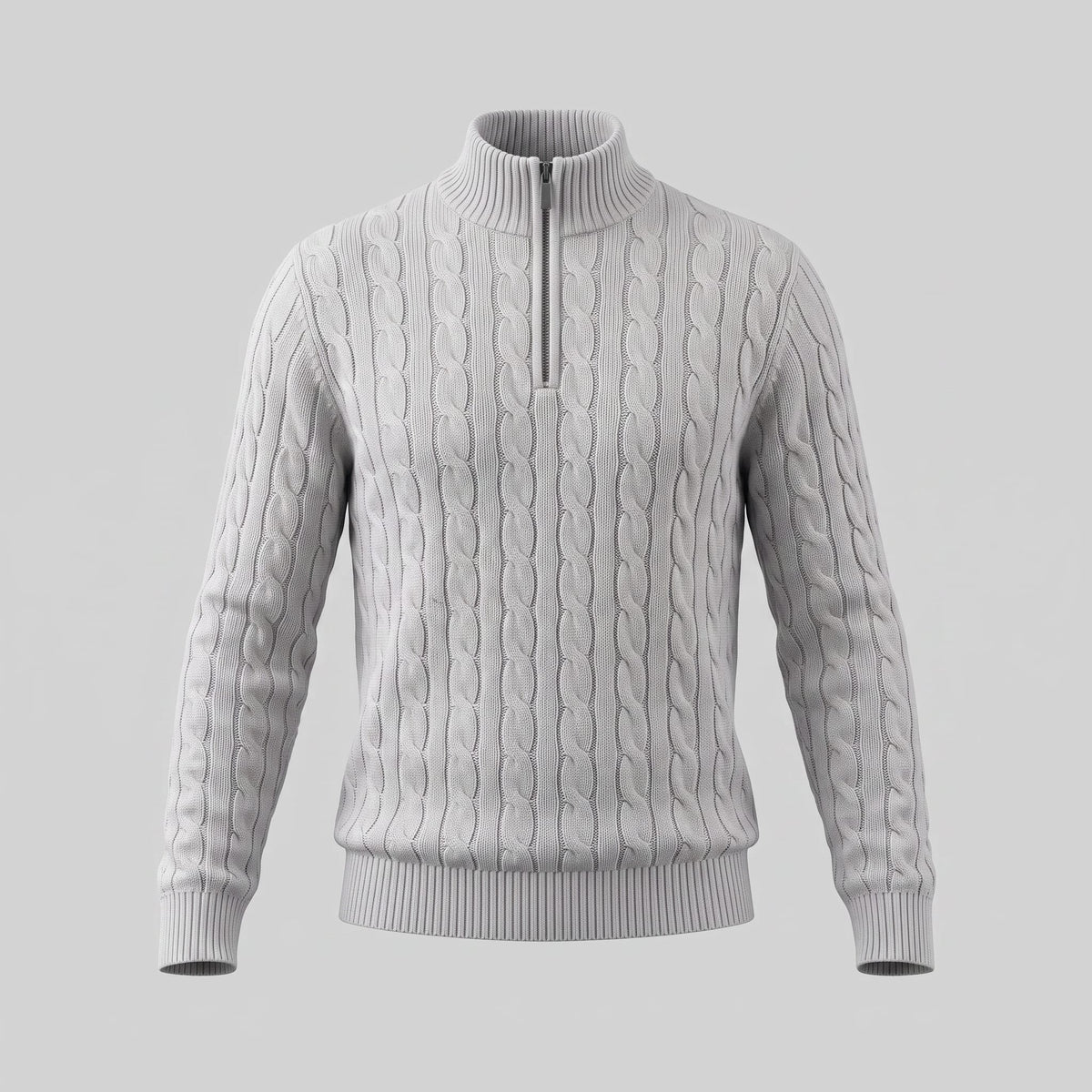 Edison Cable Knit Half Zip Sweater_8