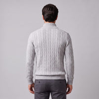 Edison Cable Knit Half Zip Sweater