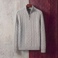 Parker Cable Knit Quarter Zip Sweater