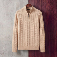 Parker Cable Knit Quarter Zip Sweater