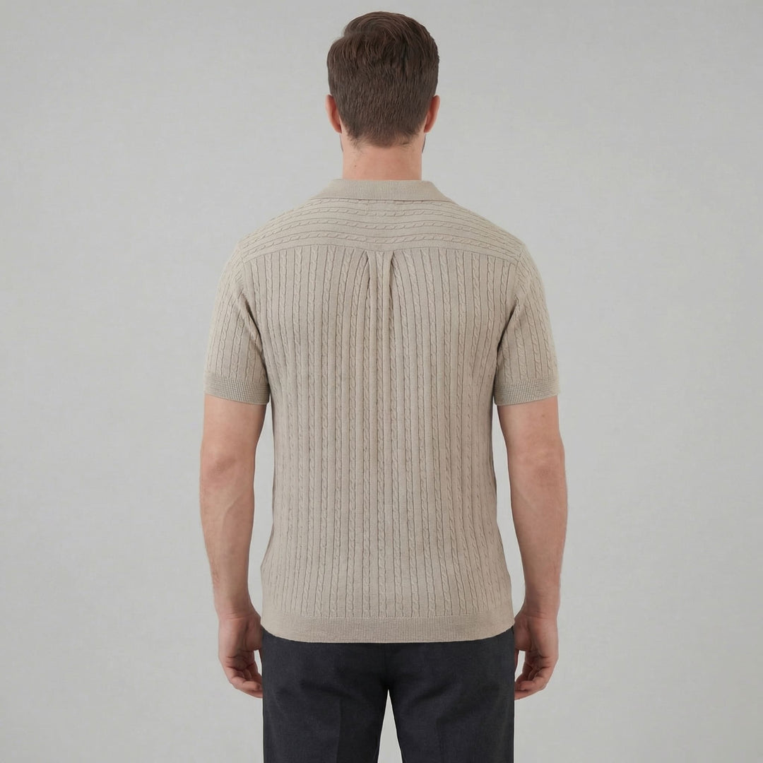 Hayes Cable Knit Camp Collar Shirt