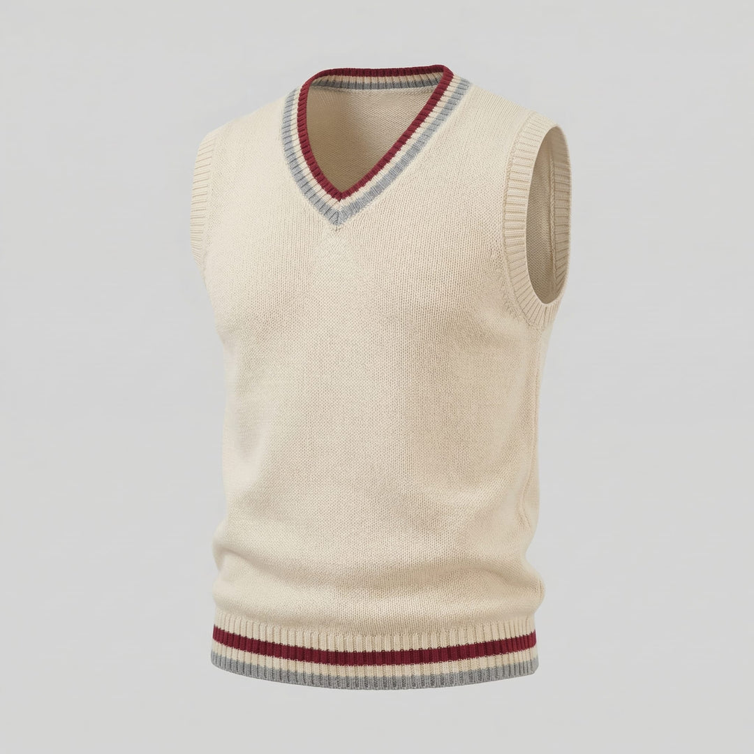 Landon Cable Knit V-Neck Sweater Vest