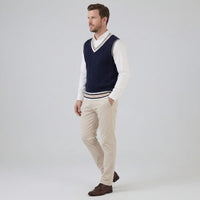 Landon Cable Knit V-Neck Sweater Vest