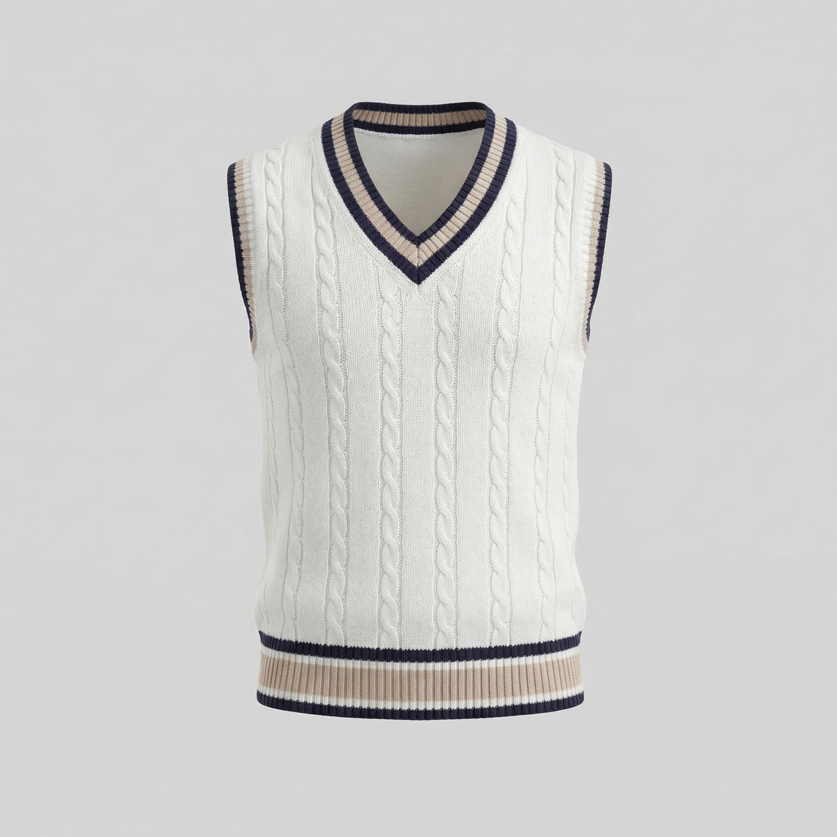Landon Cable Knit V-Neck Sweater Vest_9