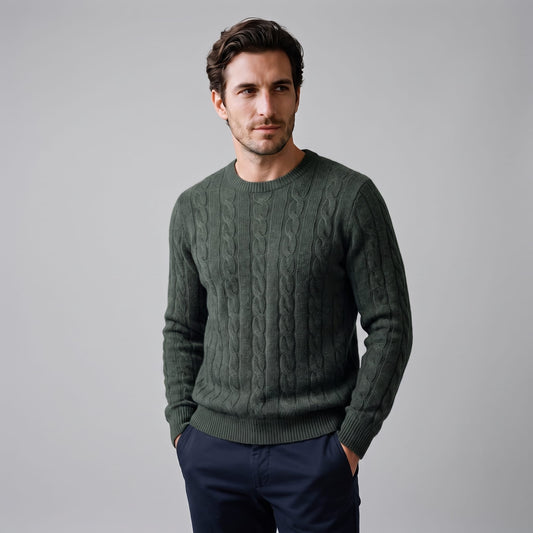 Ellis Wool Cable Knit Sweater_1