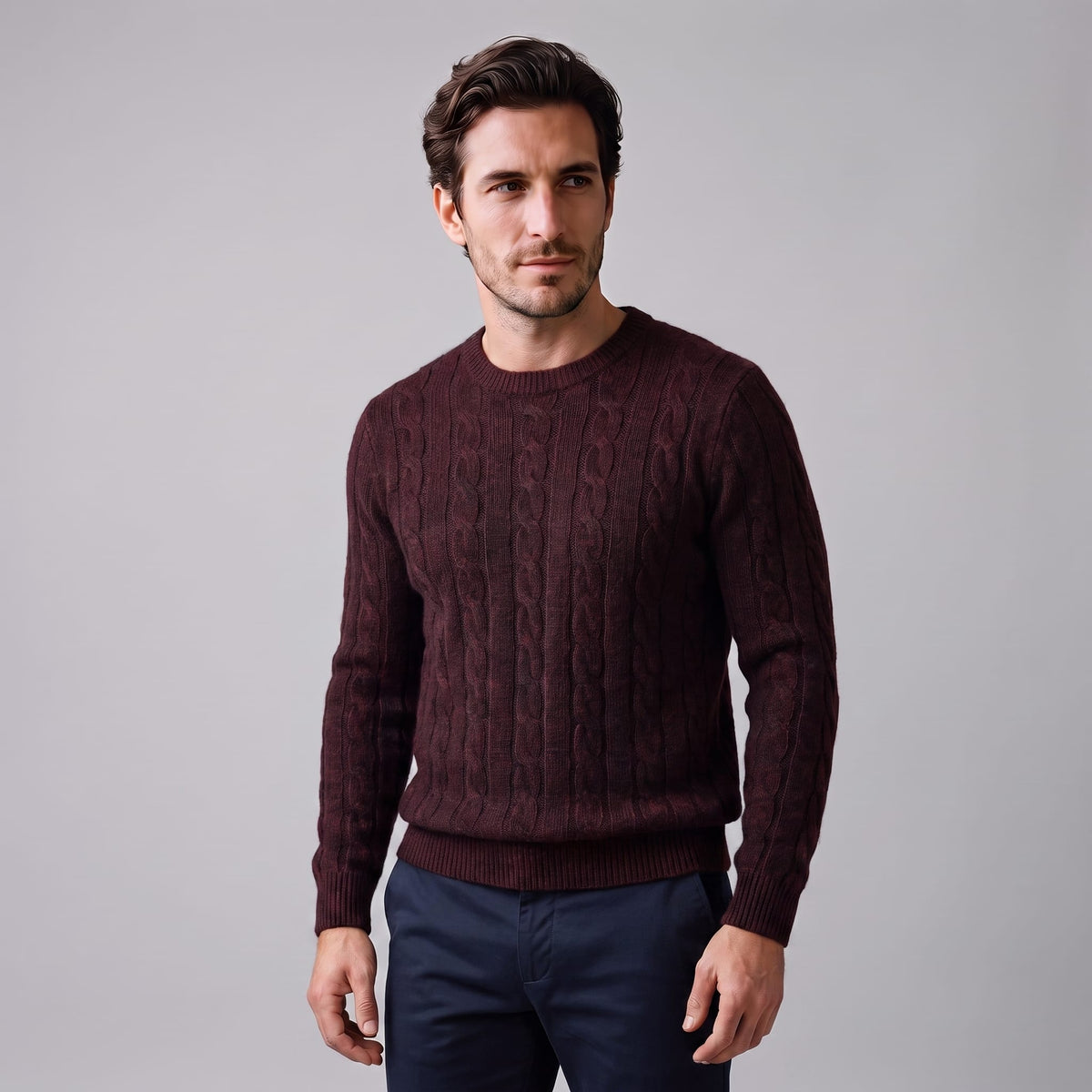 Ellis Wool Cable Knit Sweater