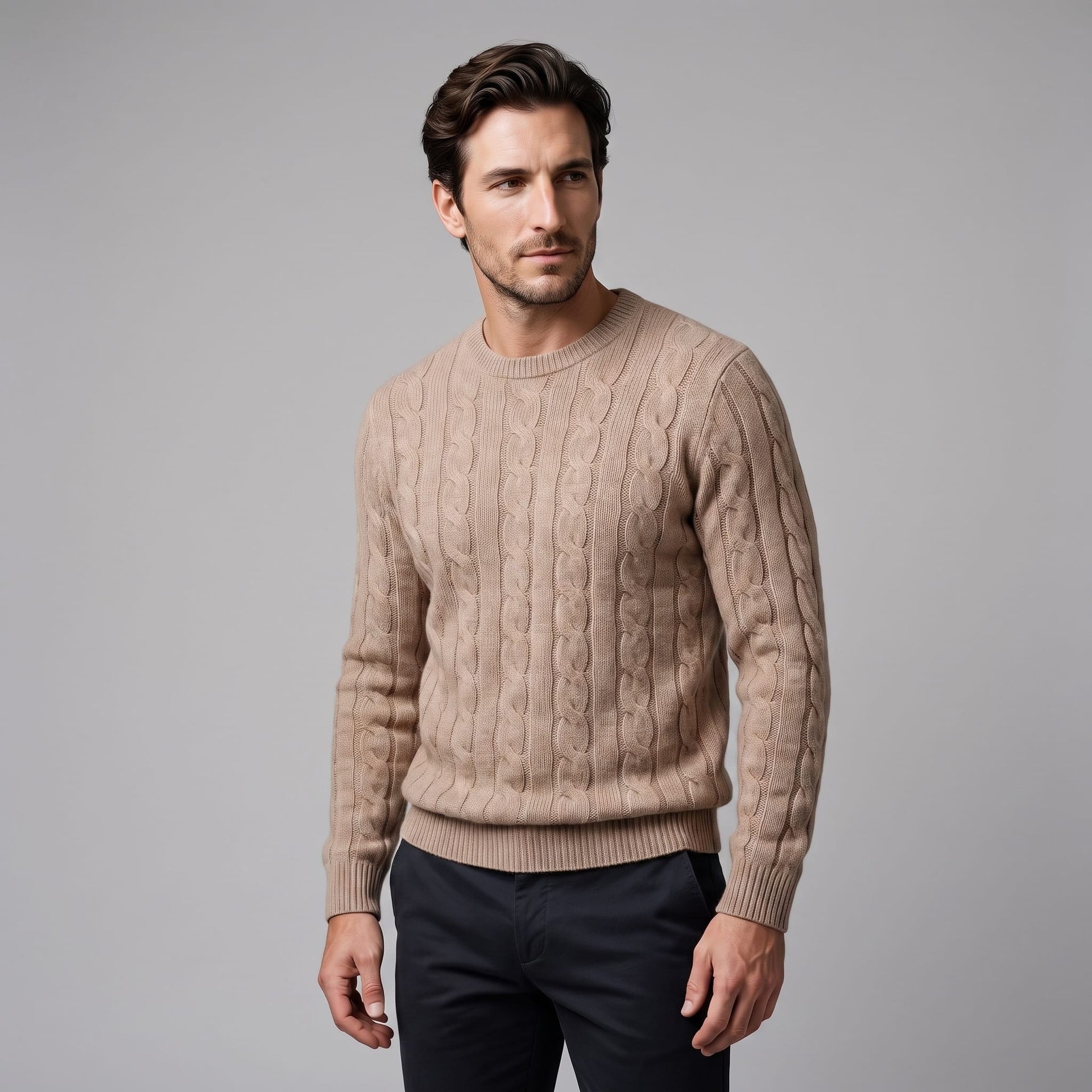 Ellis Wool Cable Knit Sweater