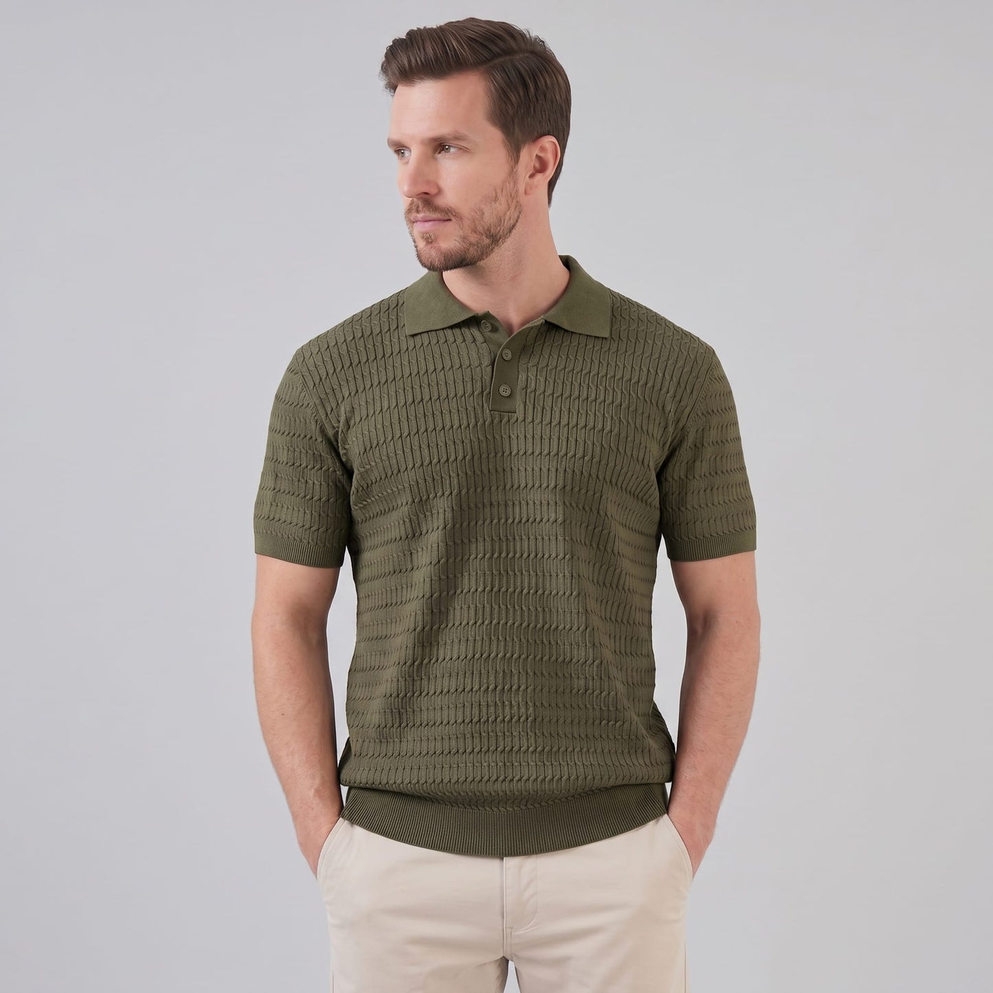 Preston Cable Knit Slim Fit Polo_11
