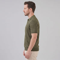 Preston Cable Knit Slim Fit Polo