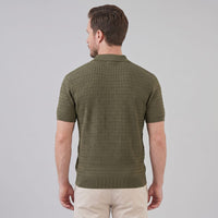 Preston Cable Knit Slim Fit Polo