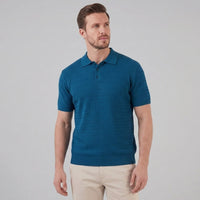Preston Cable Knit Slim Fit Polo