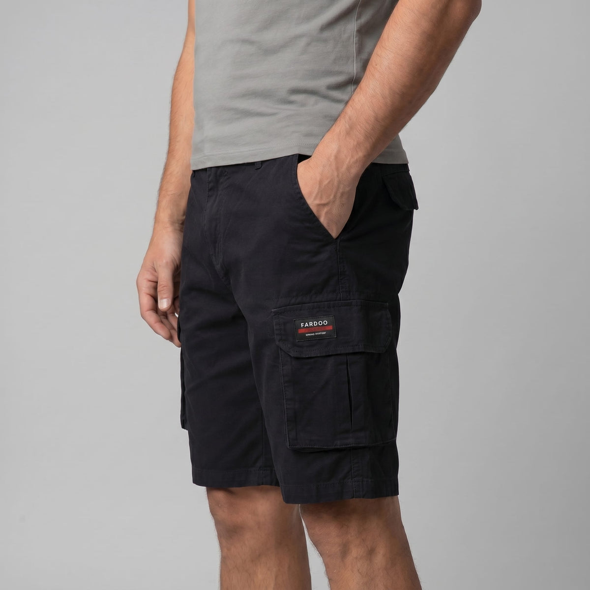 Cullen Cotton Blend Cargo Shorts