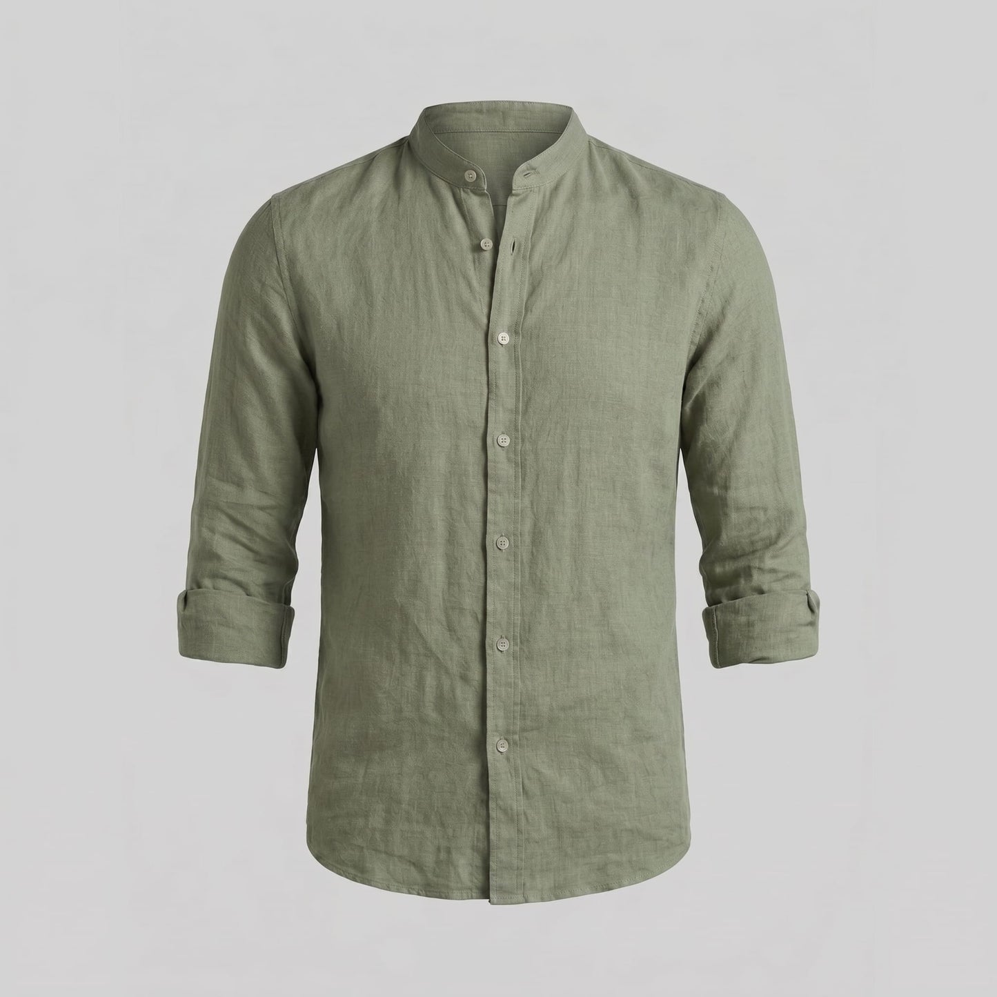 Hollis Band Collar Long Sleeve Shirt_2