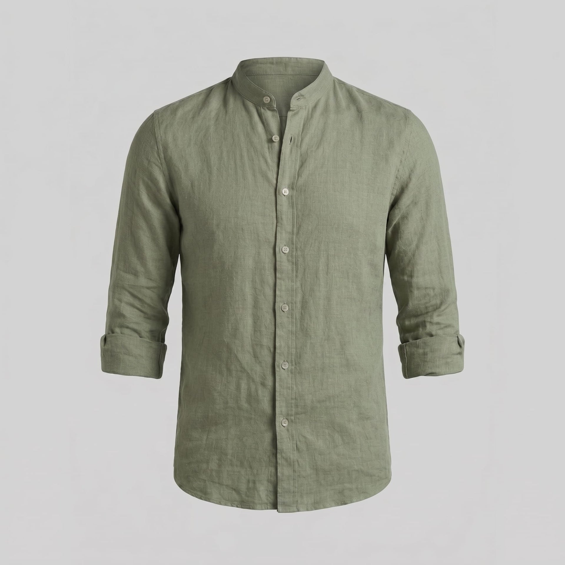 Hollis Band Collar Long Sleeve Shirt