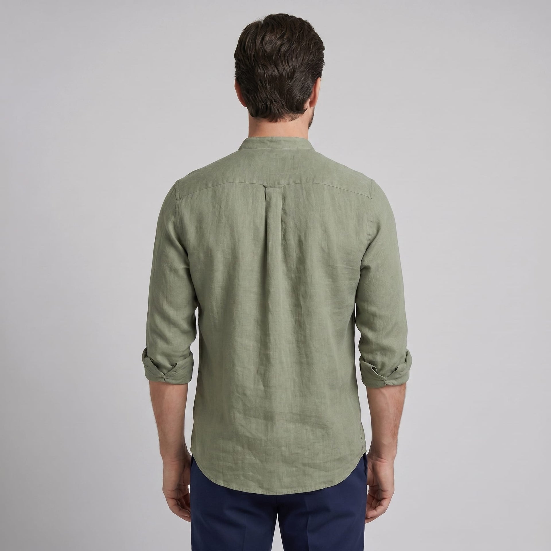 Hollis Band Collar Long Sleeve Shirt