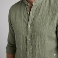 Hollis Band Collar Long Sleeve Shirt