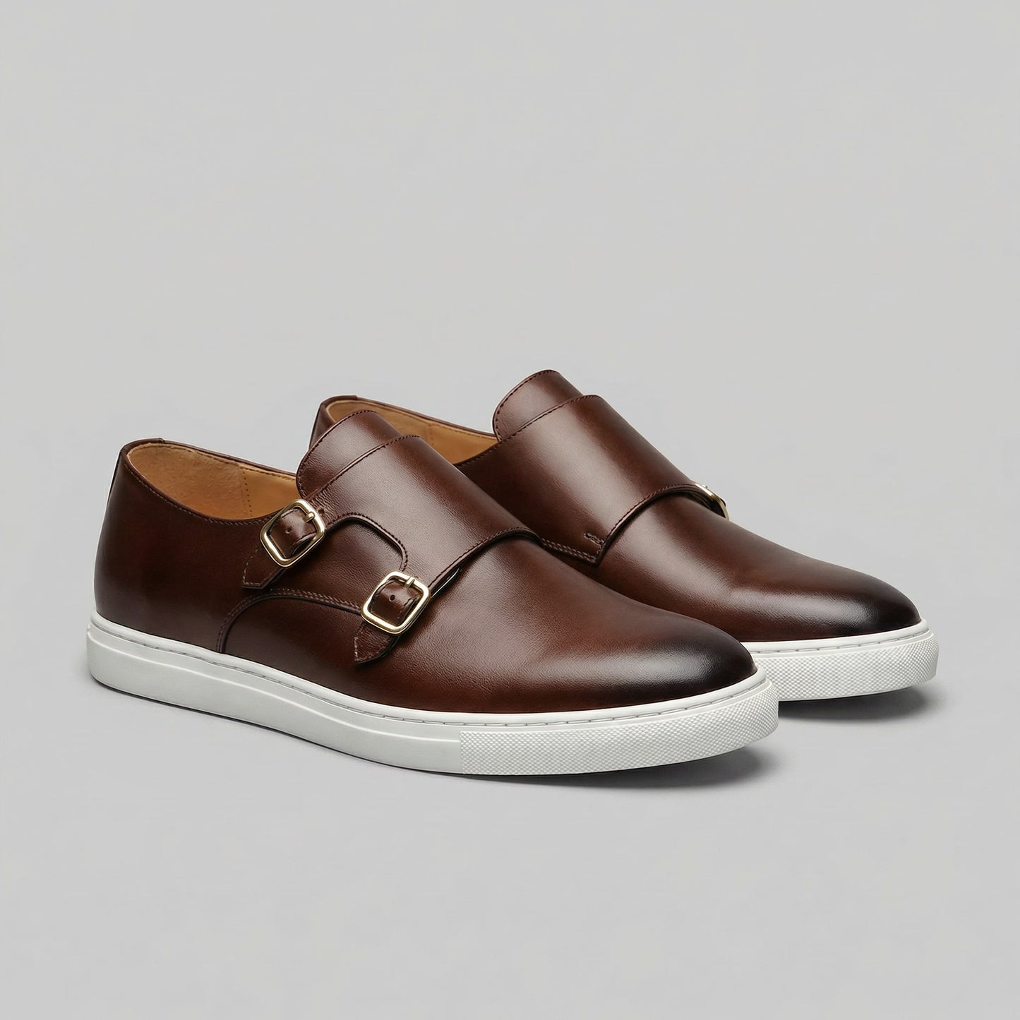 Rowland Faux Leather Double Monk Shoes_1