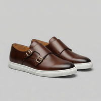 Rowland Faux Leather Double Monk Shoes