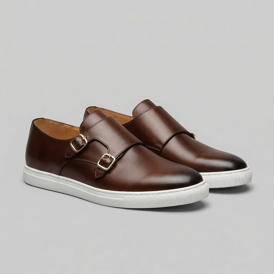Rowland Faux Leather Double Monk Shoes_1