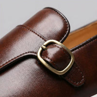 Rowland Faux Leather Double Monk Shoes