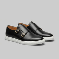 Rowland Faux Leather Double Monk Shoes