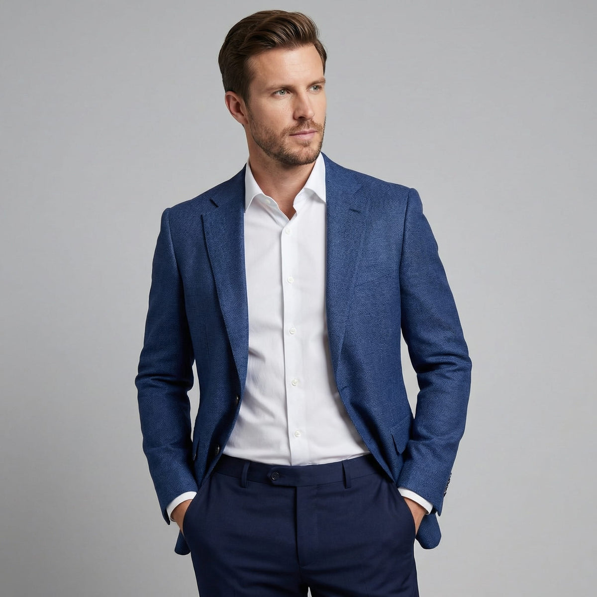 Emmett Linen Notch Lapel Blazer