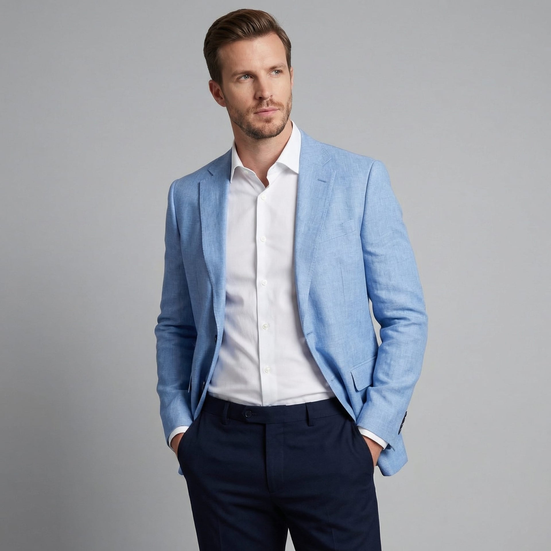 Emmett Linen Notch Lapel Blazer