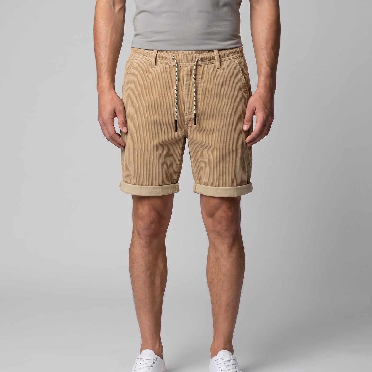 Delaney Corduroy Drawstring Shorts_1