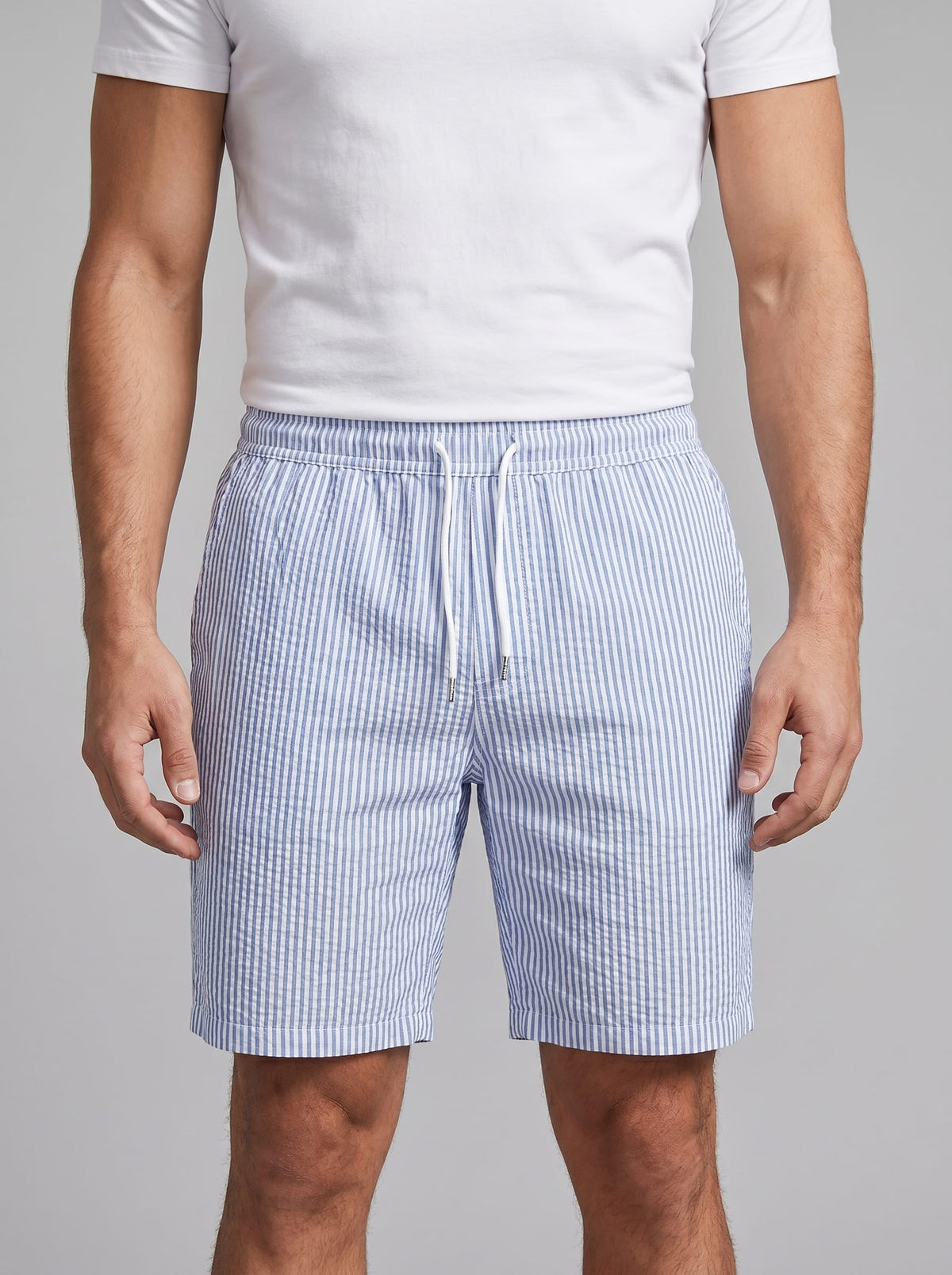 Dempsey Striped Drawstring Shorts_1