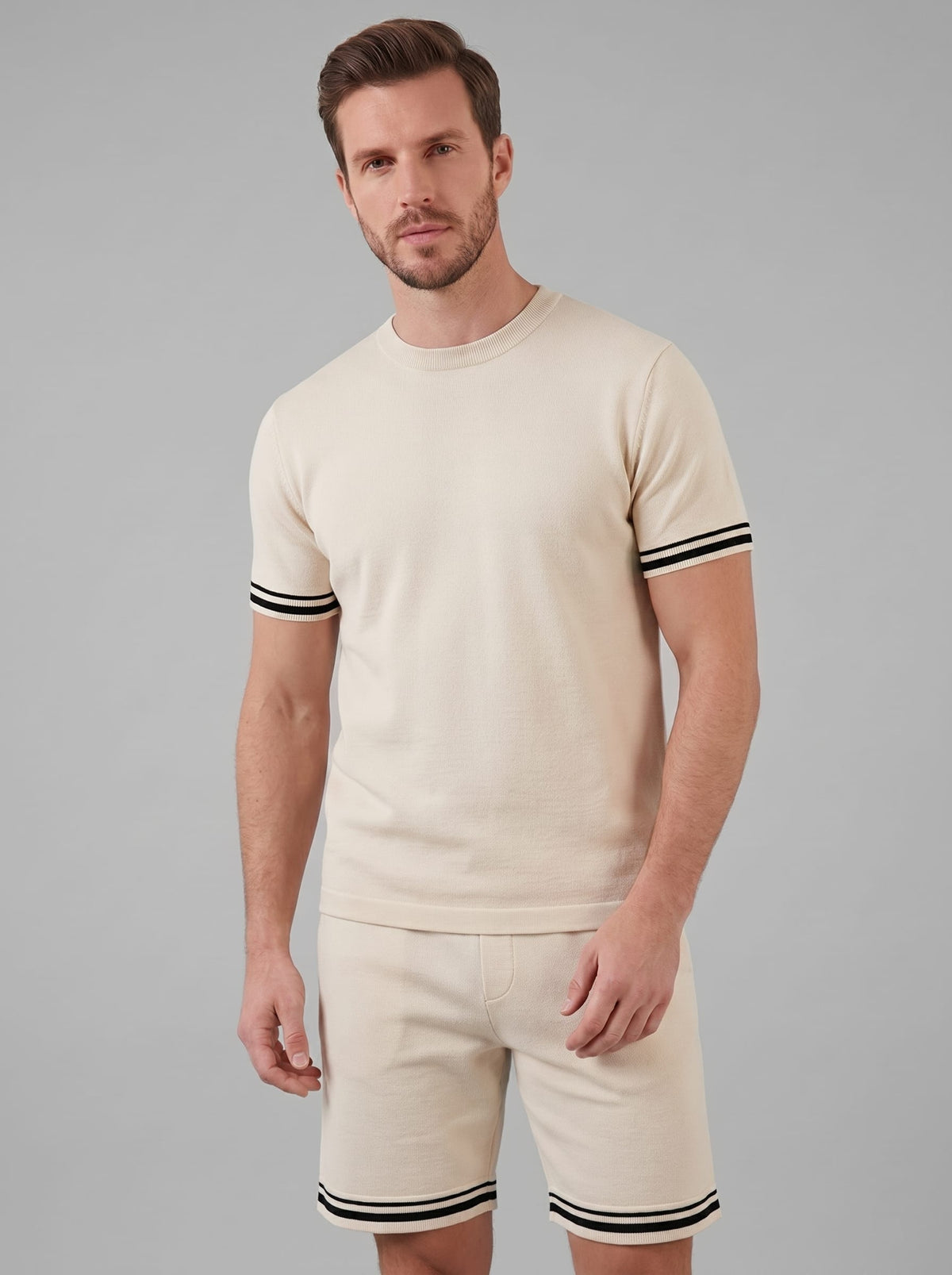 August Knit T-Shirt and Shorts Set