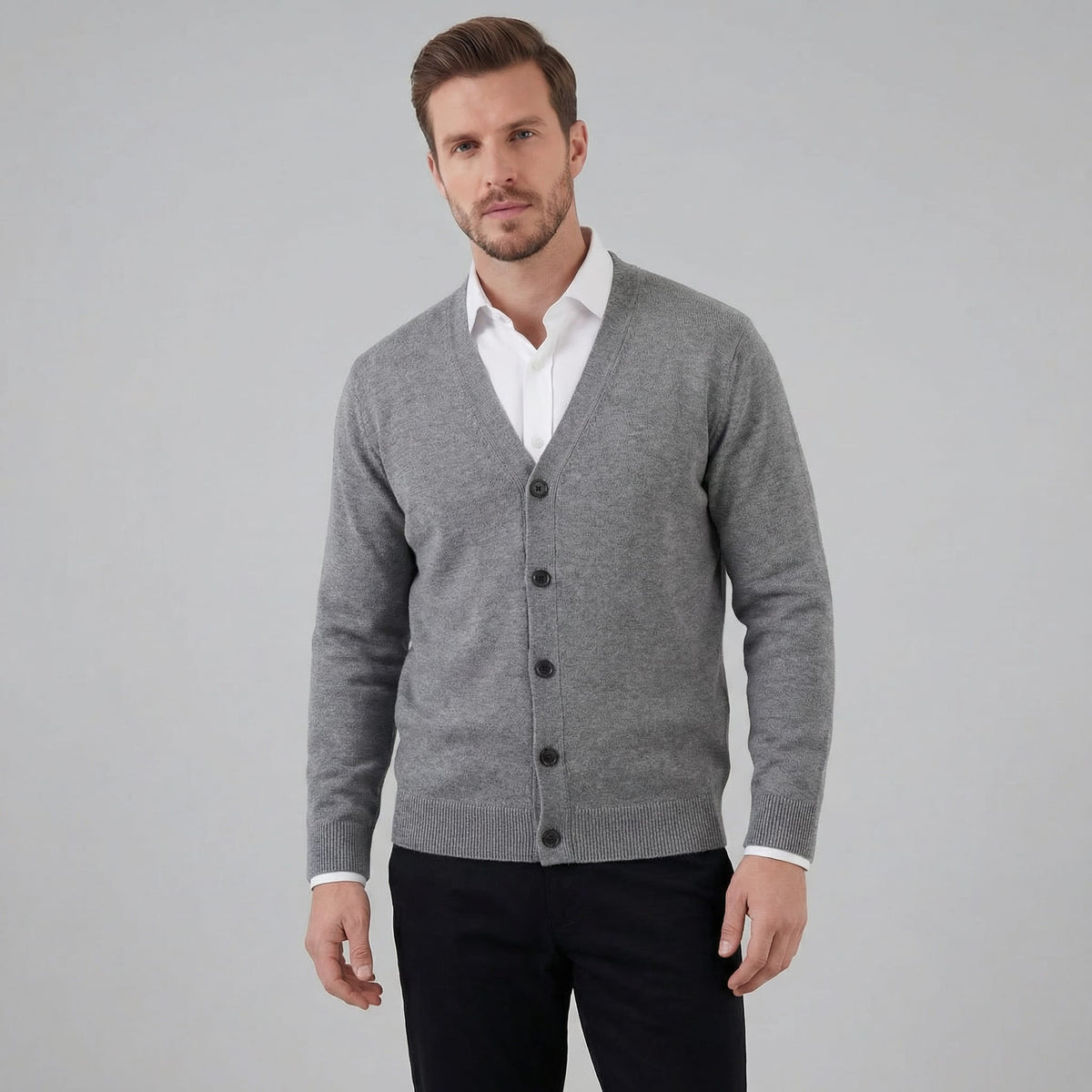 Everett Knit V Neck Cardigan